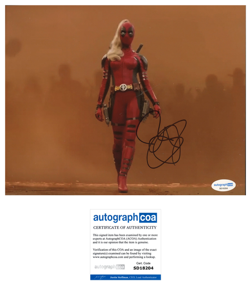 Blake Lively Deadpool Signed Autograph 8x10 Photo ACOA