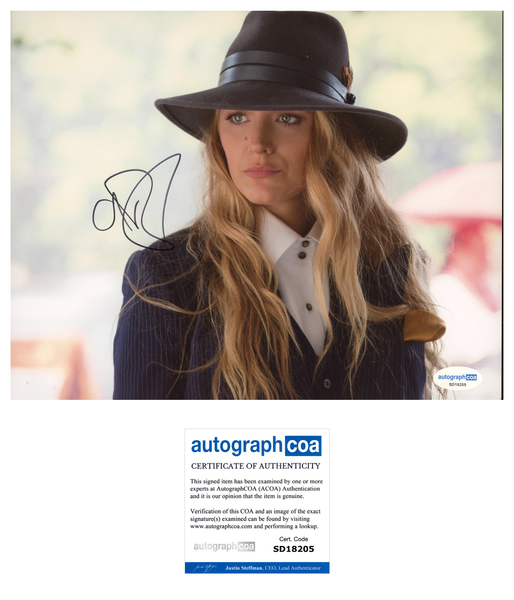 Blake Lively Simple Favor Signed Autograph 8x10 Photo ACOA