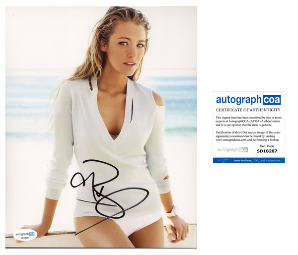 Blake Lively It Ends With Us Signed Autograph 8x10 Photo ACOA