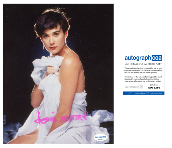 Demi Moore Ghost Signed Autograph 8x10 Photo ACOA