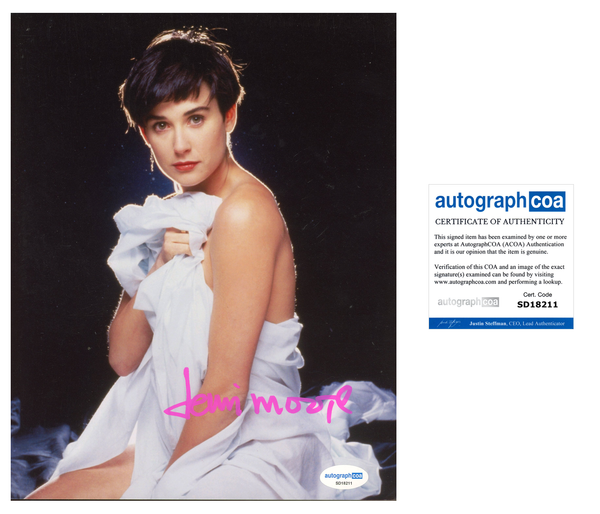 Demi Moore Ghost Signed Autograph 8x10 Photo ACOA