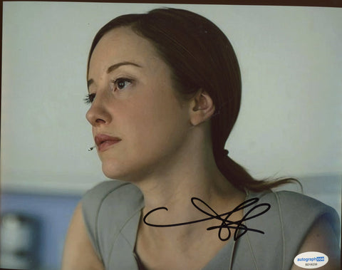 Andrea Riseborough Signed Autograph 8x10 Photo ACOA