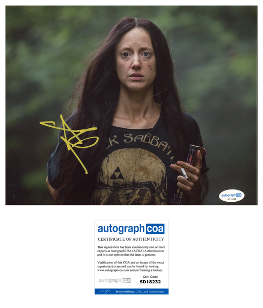 Andrea Riseborough Mandy Signed Autograph 8x10 Photo ACOA