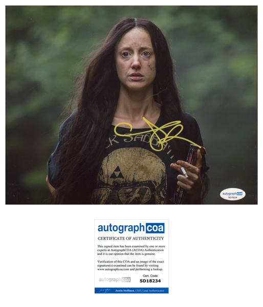 Andrea Riseborough Mandy Signed Autograph 8x10 Photo ACOA