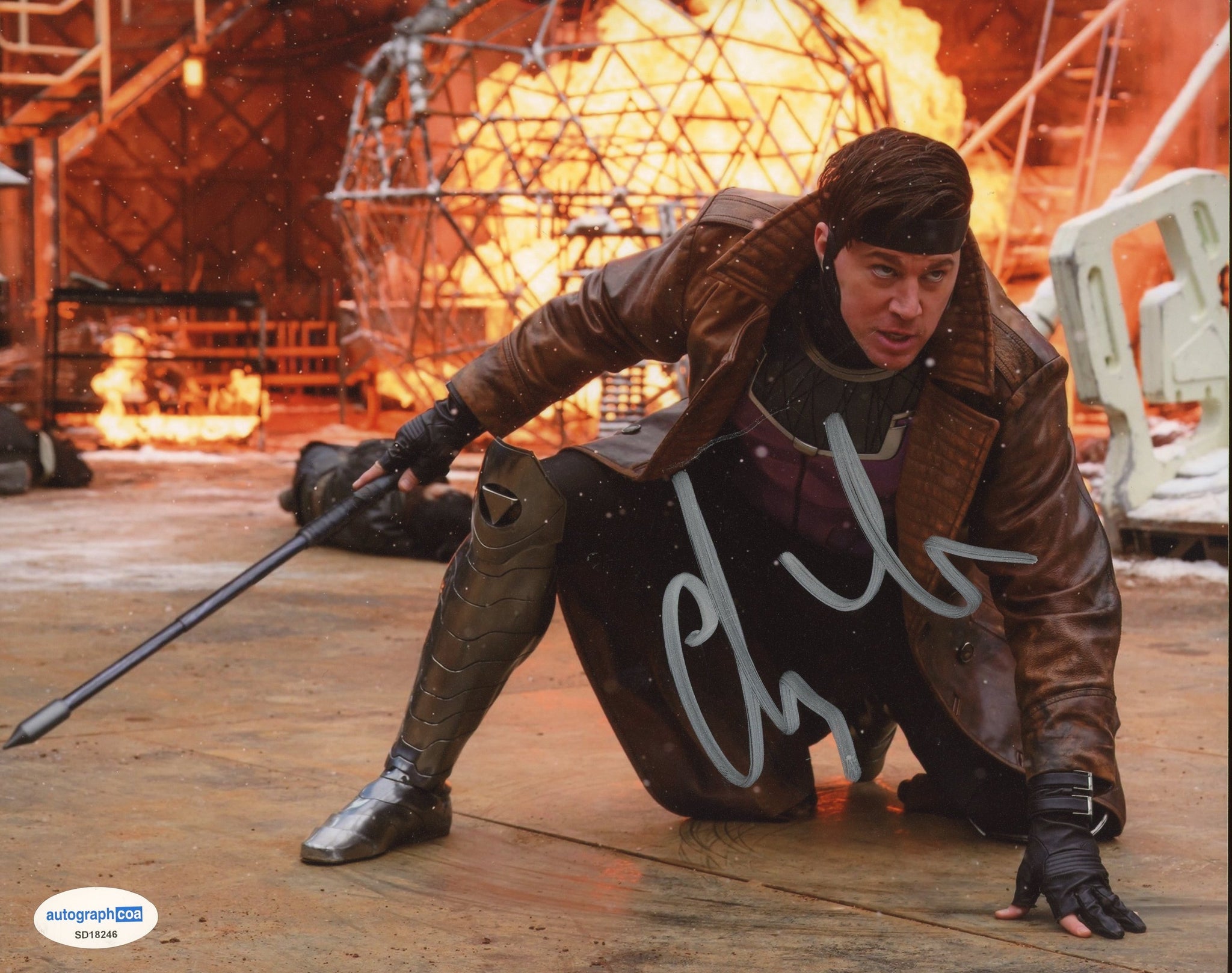 Channing Tatum Deadpool Signed Autograph 8x10 Photo ACOA