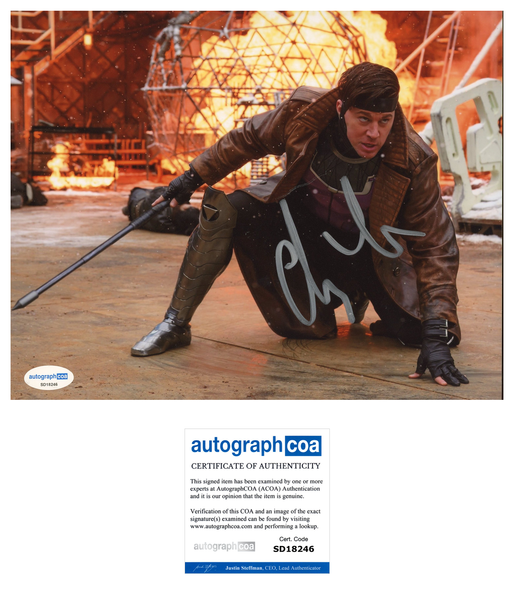 Channing Tatum Deadpool Signed Autograph 8x10 Photo ACOA