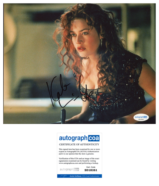 Kate Winslet Titanic Signed Autograph 8x10 Photo ACOA