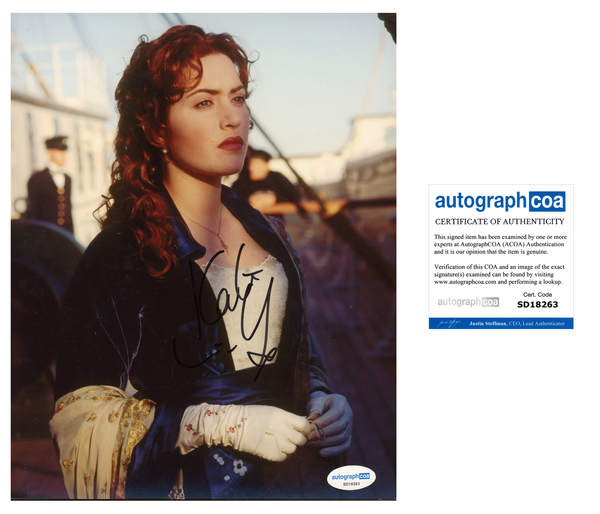 Kate Winslet Titanic Signed Autograph 8x10 Photo ACOA