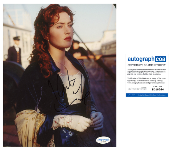 Kate Winslet Titanic Signed Autograph 8x10 Photo ACOA