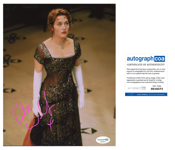 Kate Winslet Titanic Signed Autograph 8x10 Photo ACOA