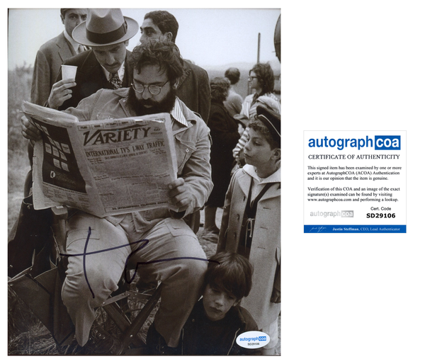 Francis Ford Coppola Apocalypse Now Signed Autograph 8x10 Photo ACOA