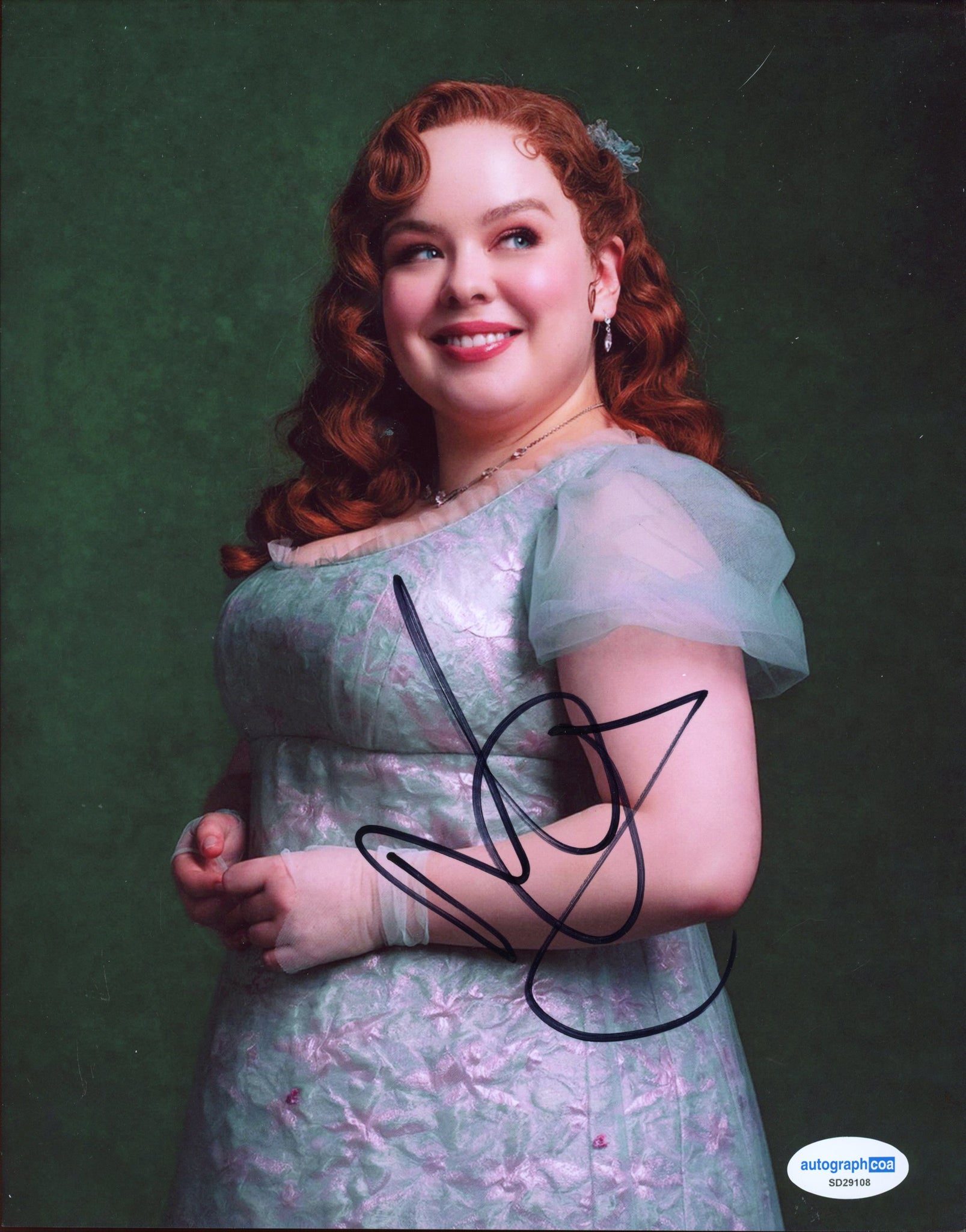 Nicola Coughlan Bridgerton Signed Autograph 8x10 Photo ACOA