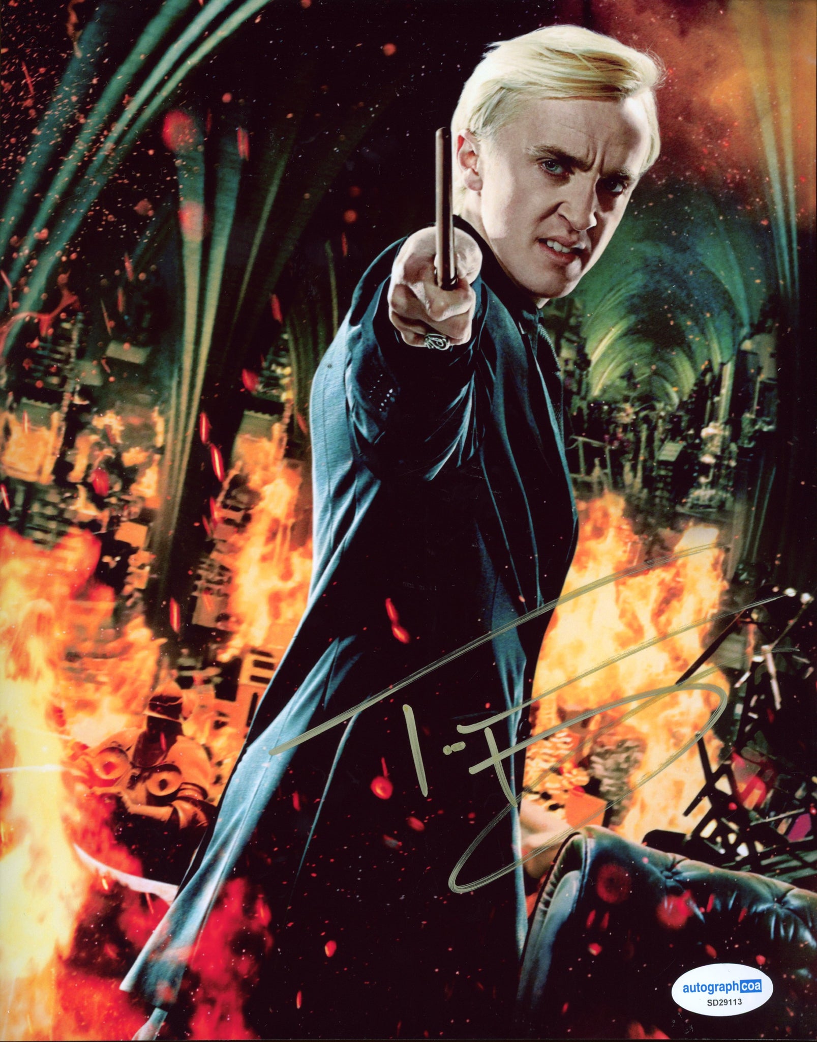 Tom Felton Harry Potter Signed Autograph 8x10 Photo ACOA