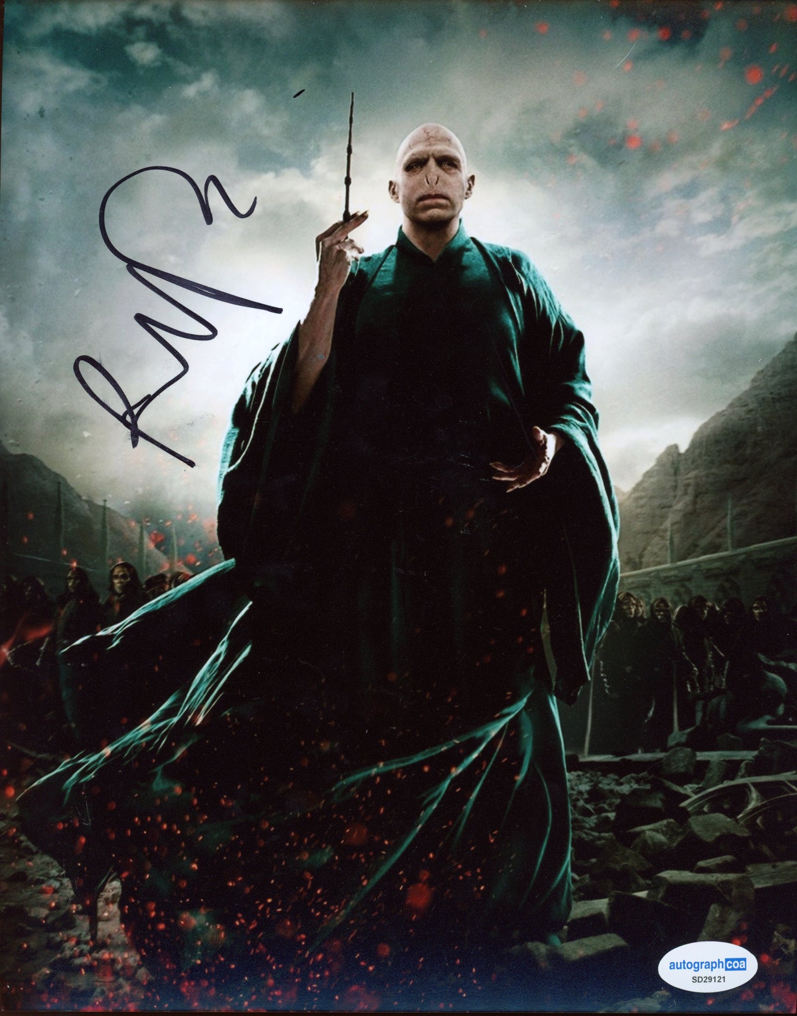 Ralph Fiennes Harry Potter Signed Autograph 8x10 Photo ACOA