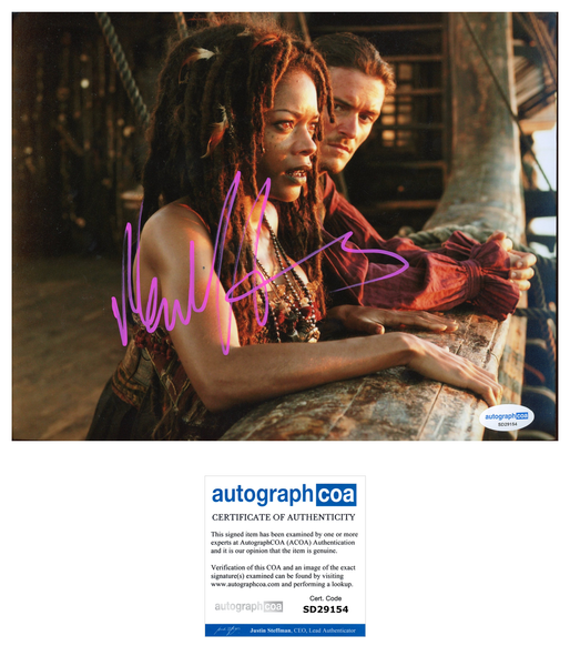 Naomie Harris Pirates Signed Autograph 8x10 Photo ACOA