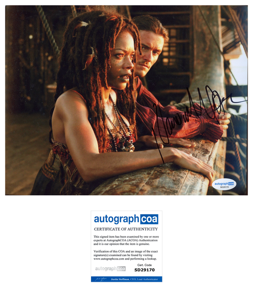 Naomie Harris Pirates Signed Autograph 8x10 Photo ACOA