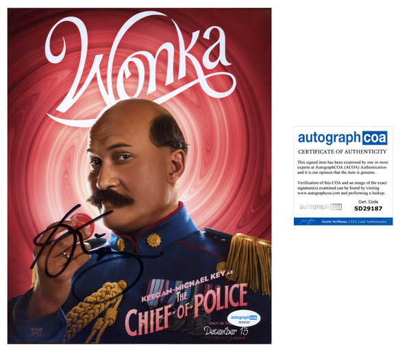 Keegan Michael Key Wonka Signed Autograph 8x10 Photo ACOA