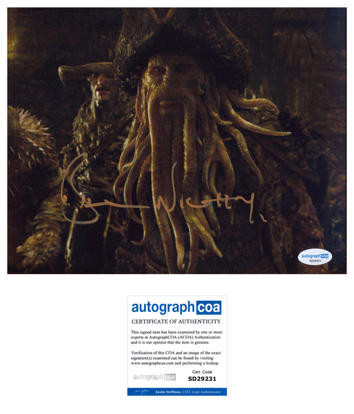 Bill Nighy Pirates Signed Autograph 8x10 Photo ACOA