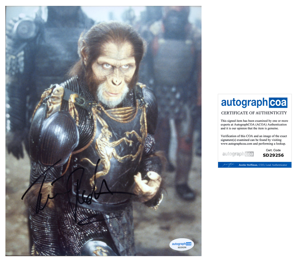 Tim Roth Planet of the Apes Signed Autograph 8x10 Photo ACOA | Outlaw ...