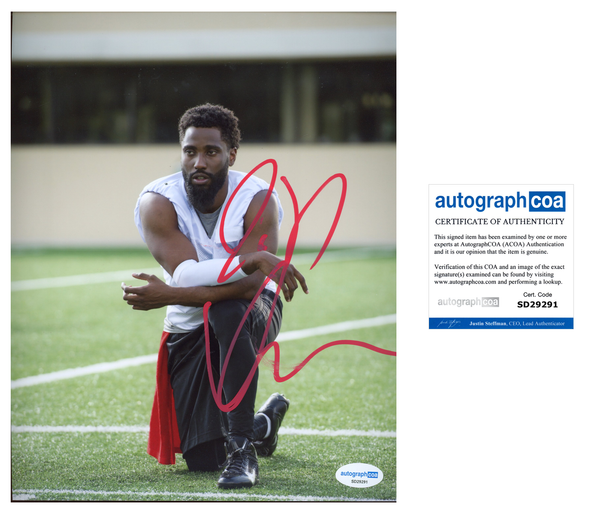 John David Washington Ballers Signed Autograph 8x10 Photo ACOA