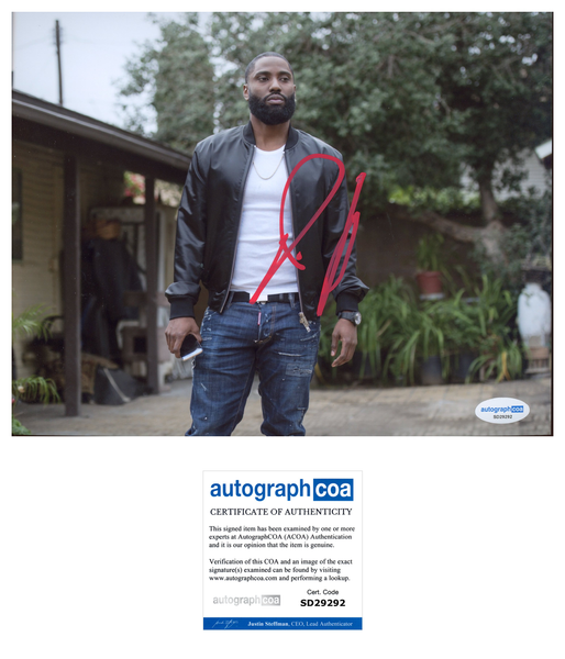 John David Washington Ballers Signed Autograph 8x10 Photo ACOA