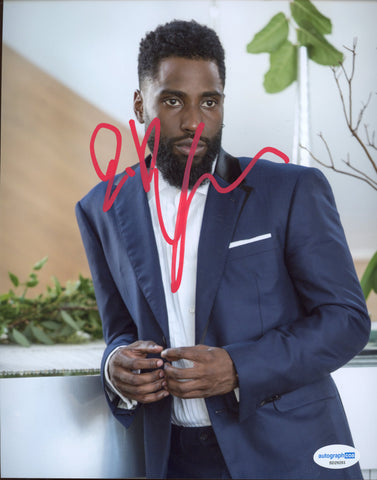 John David Washington Ballers Signed Autograph 8x10 Photo ACOA