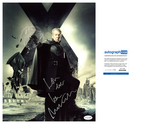 Ian McKellan X-Men Signed Autograph 11x14 Photo ACOA