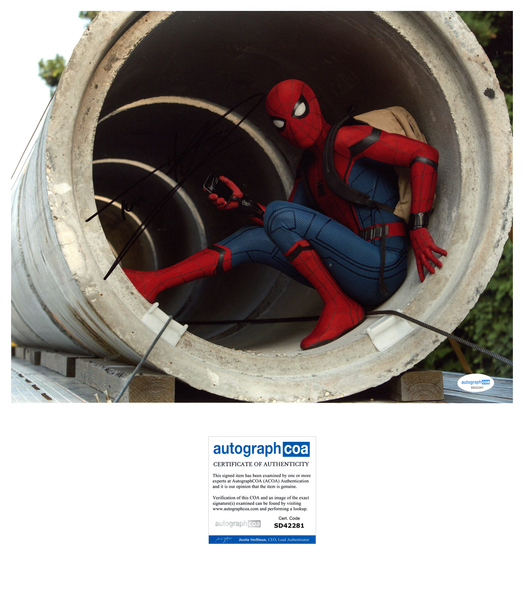 Tom Holland Spiderman Signed Autograph 11x14 Photo ACOA