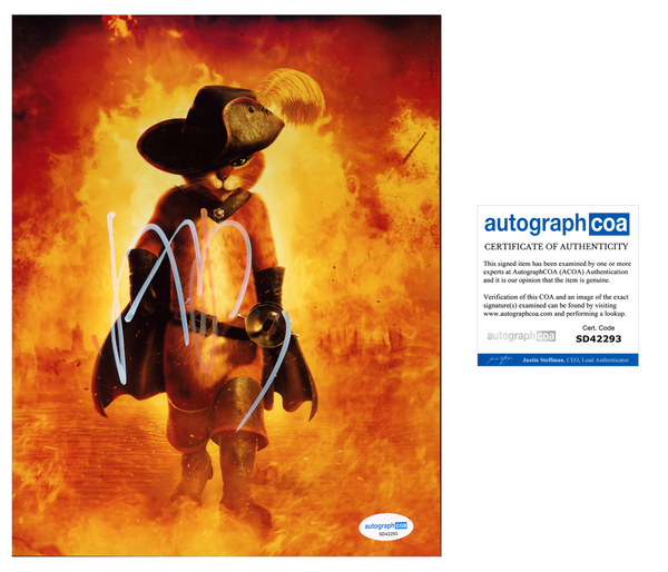 Antonio Banderas Puss In Boots Signed Autograph 8x10 Photo ACOA