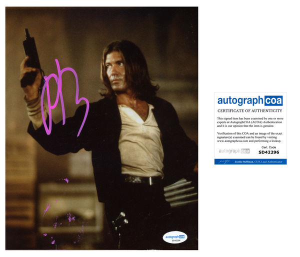 Antonio Banderas Desperado Signed Autograph 8x10 Photo ACOA