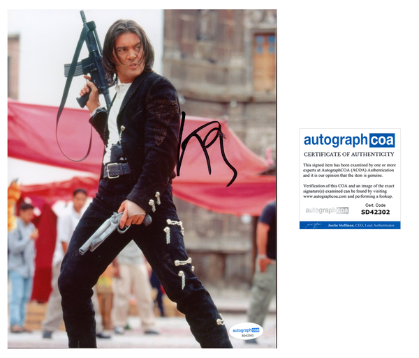 Antonio Banderas Desperado Signed Autograph 8x10 Photo ACOA
