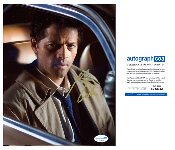 Misha Collins Supernatural Signed Autograph 8x10 Photo ACOA