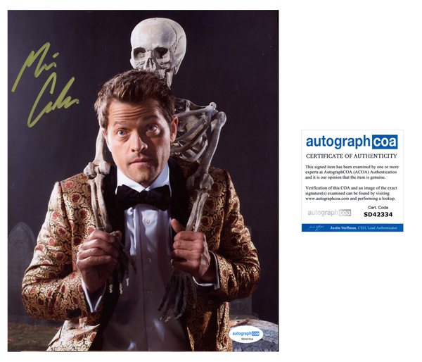 Misha Collins Supernatural Signed Autograph 8x10 Photo ACOA