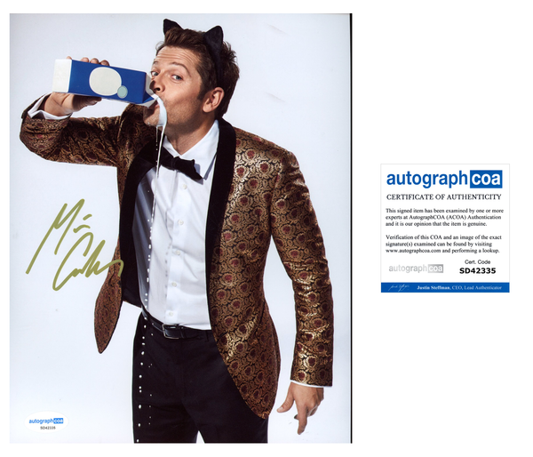 Misha Collins Supernatural Signed Autograph 8x10 Photo ACOA