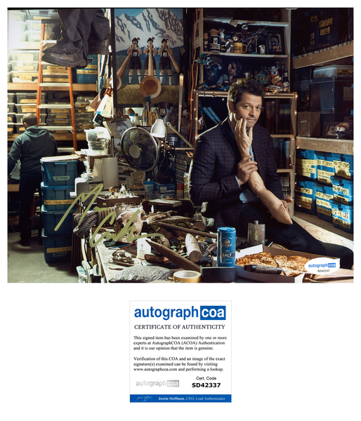 Misha Collins Supernatural Signed Autograph 8x10 Photo ACOA