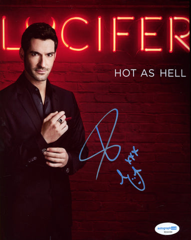 Tom Ellis Lucifer Signed Autograph 8x10 Photo ACOA