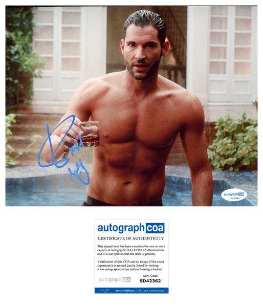 Tom Ellis Lucifer Signed Autograph 8x10 Photo ACOA