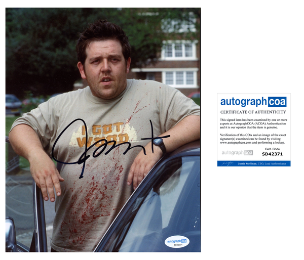 Nick Frost Shaun of the Dead Signed Autograph 8x10 Photo ACOA