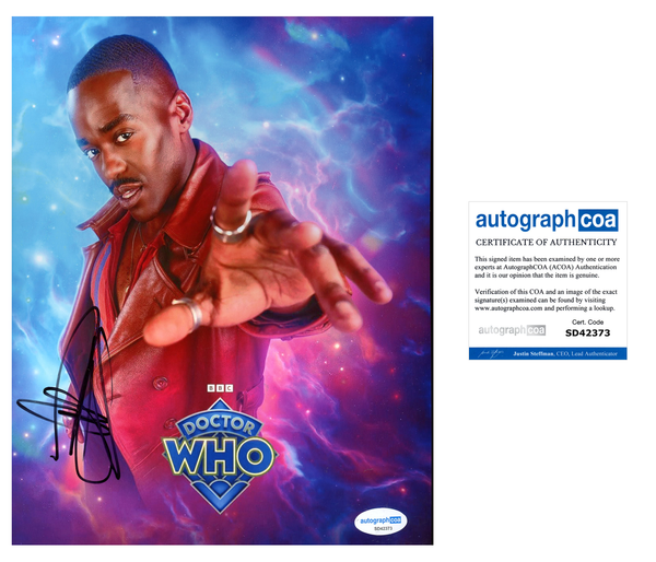 Ncuti Gatwa Doctor Who Signed Autograph 8x10 Photo ACOA