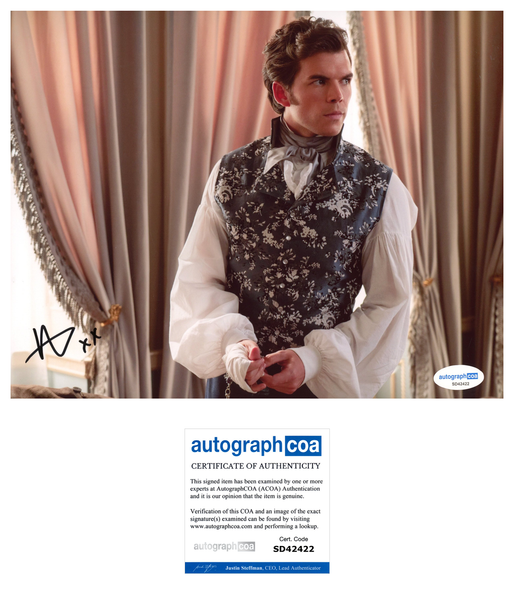 Luke Newton Bridgerton Signed Autograph 8x10 Photo ACOA