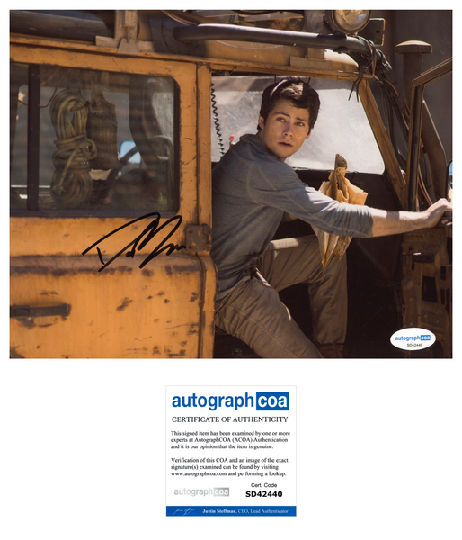 Dylan O'Brien Maze Runner Signed Autograph 8x10 Photo ACOA