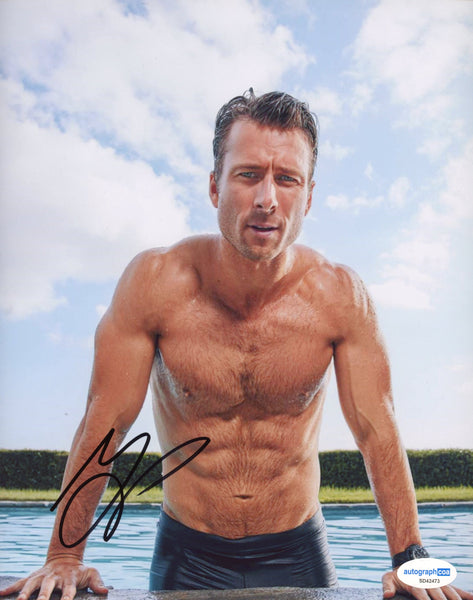Glen Powell Top Gun Signed Autograph 8x10 Photo ACOA