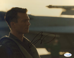 Glen Powell Top Gun Signed Autograph 8x10 Photo ACOA