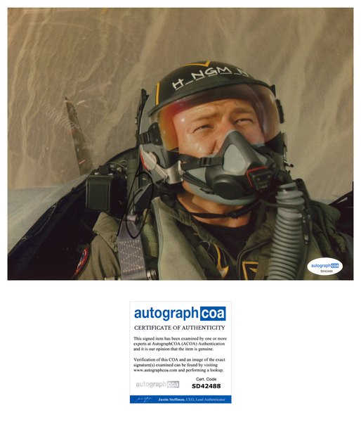 Glen Powell Top Gun Signed Autograph 8x10 Photo ACOA