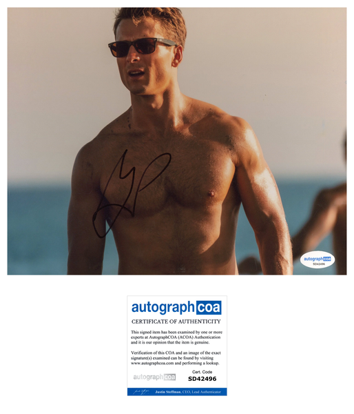 Glen Powell Top Gun Signed Autograph 8x10 Photo ACOA