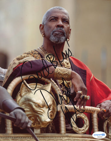 Denzel Washington Gladiator 2 Signed Autograph 8x10 Photo ACOA