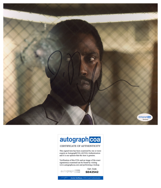 John David Washington Tenet Signed Autograph 8x10 Photo ACOA