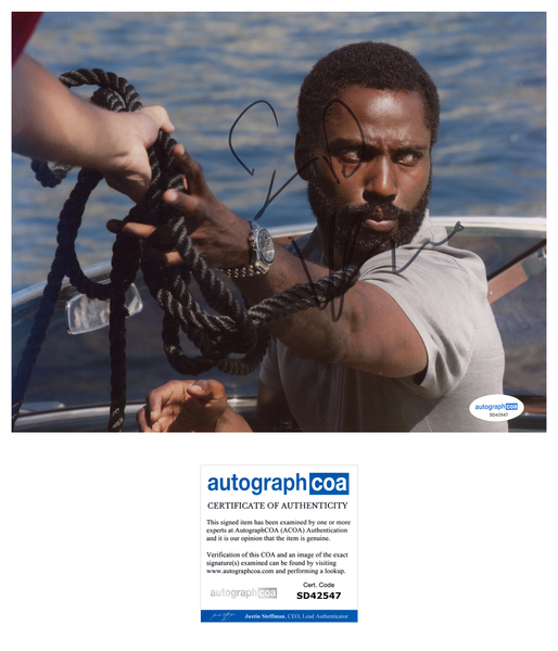 John David Washington Tenet Signed Autograph 8x10 Photo ACOA