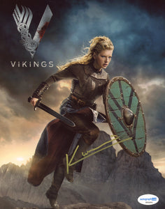 Kathryn Winnick Vikings Signed Autograph 8x10 Photo ACOA