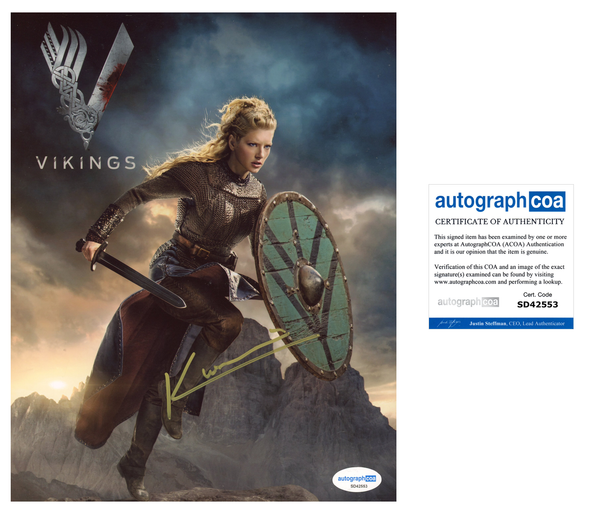 Kathryn Winnick Vikings Signed Autograph 8x10 Photo ACOA